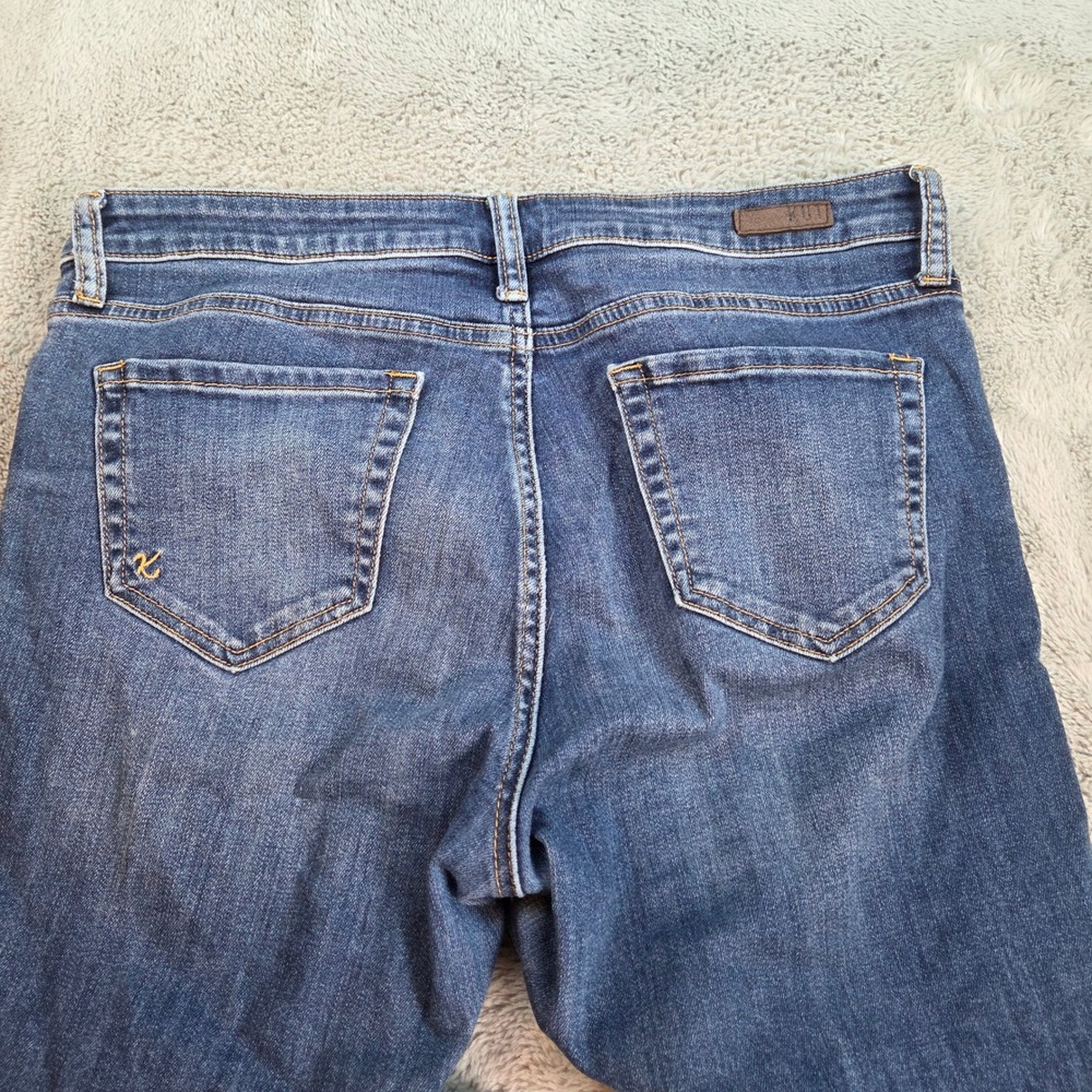 Kut from the Kloth Jeans Catherine Boyfriend Womens Sz 10 Raw Hem Blue - Picture 9 of 13